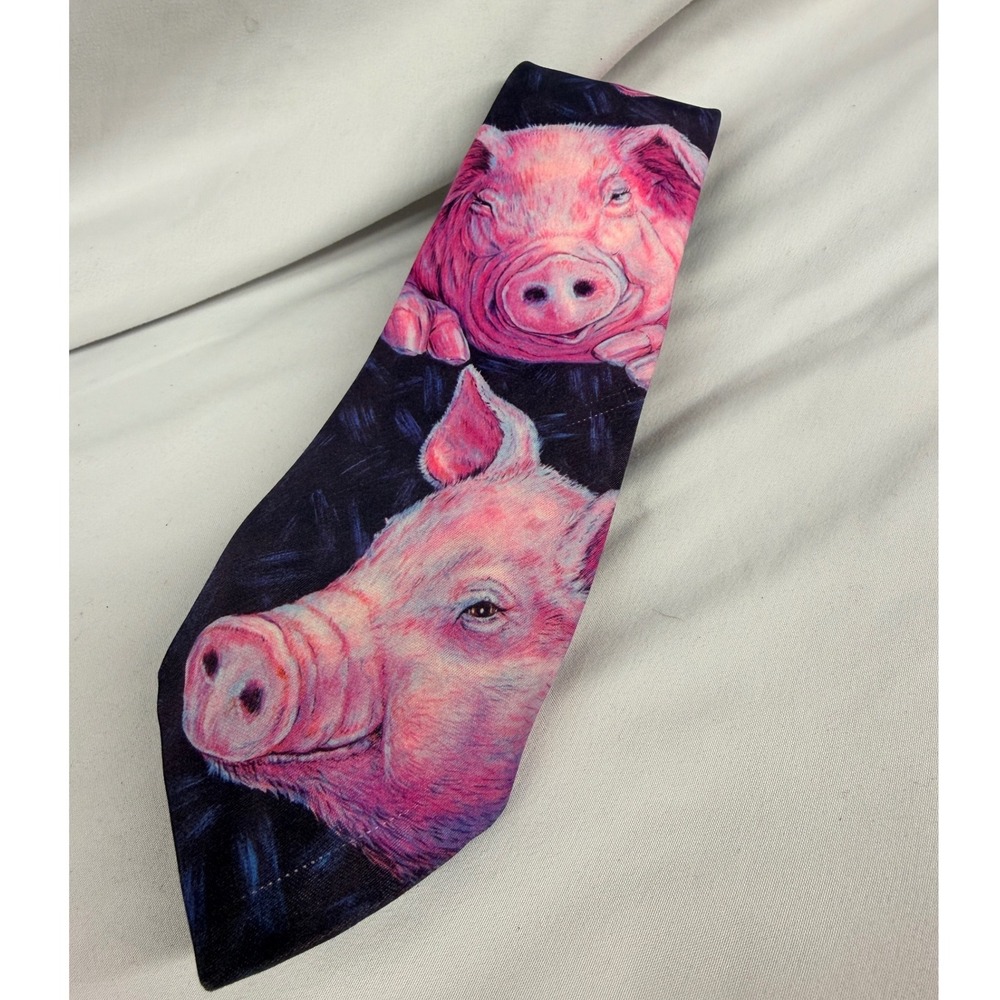 Vintage 1989 Ralph Marlin & Co. "Pig" Tie